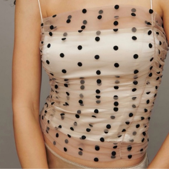 Reformation Amber Top Size 10 Swiss Dot - Picture 7 of 13